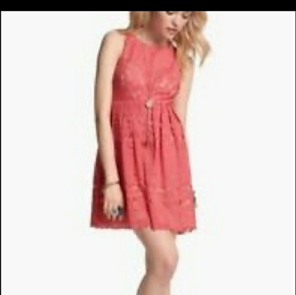 FREE PEOPLE CHERRY ROCCO LACE DRESS - Picture 7 of 8